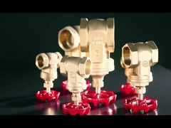 Válvula de compuerta de latón de 4 pulgadas con rosca hembra x hembra y manija de hierro fundido