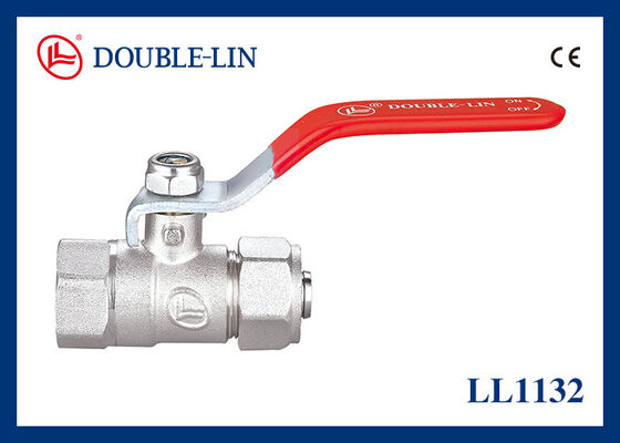 16 Bar 232 Psi Mano de palanca plana doble O-anillo Tipo de válvula de bola con conexión de tubería y alta presión