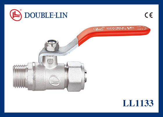Conexión de tubería 1 1 4 válvula de bolas de latón manija de palanca plana