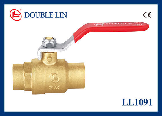 C/C 1 pulgada 14 de latón válvula de bola manija de palanca plana