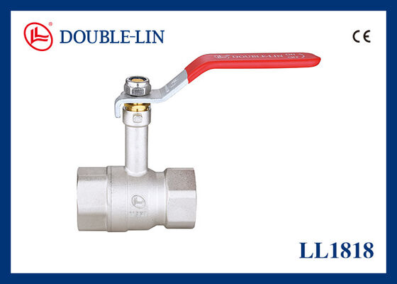 Construido en el flujo completo Femenino / Femenino 2 válvula de bronce de bola de mano palanca plana