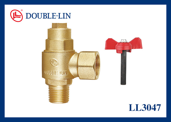 Material de sellado de PTFE versátil válvula de ángulo de latón 1/2" 3/4" 1" para múltiples aplicaciones