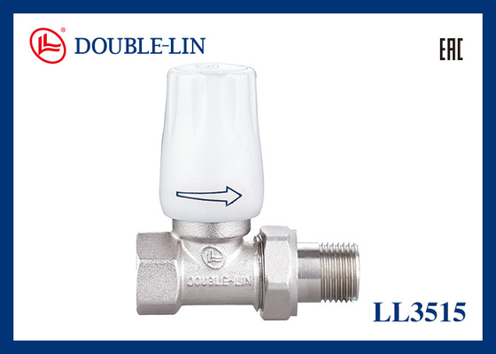 Válvula de radiador recta 145 psi de 0 °C a 120 °C Temperatura de trabajo BS2779 hilo
