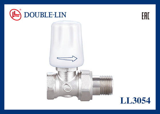 Válvula de radiador recta, presión de trabajo 10 bar, temperatura de trabajo 0℃ a 120℃