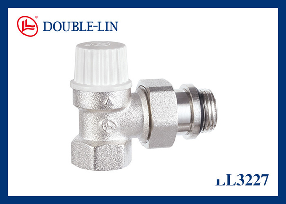 Válvula de radiador manual tipo angular 145psi Presión de trabajo de 32℉ a 248℉ Rosca BS2779