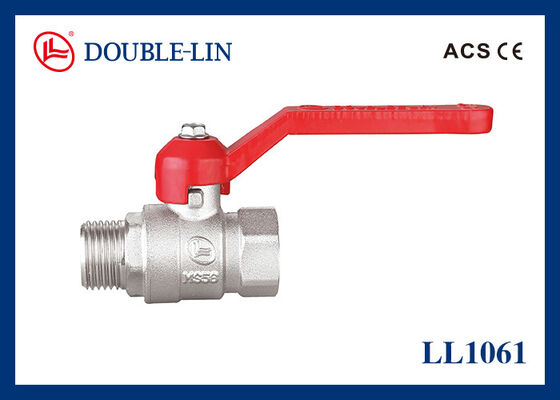Válvula de bolas de latón de 12 pulgadas de mango de aluminio