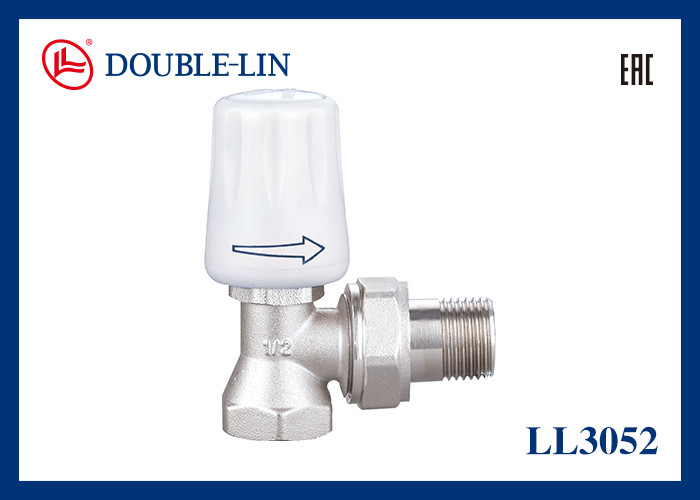 Válvula de radiador de ángulo 1/2" 3/4" Tamaño BS2779 hilo de 32 ° F a 248 ° F Temperatura de trabajo