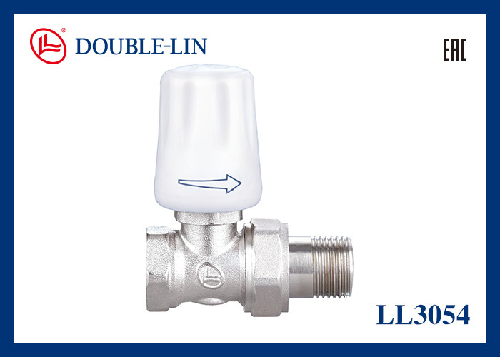 Válvula de radiador recta, presión de trabajo 10 bar, temperatura de trabajo 0℃ a 120℃