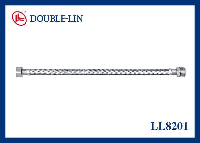 16 Bar Stainless Steel Braided Hose with Brass Nut for High Temperature Resistance and Corrosion Resistance