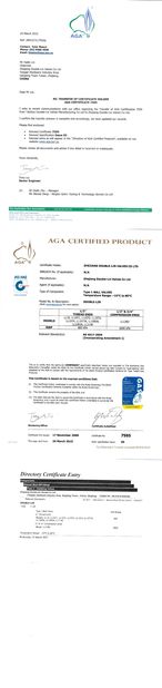 China ZHEJIANG DOUBLE-LIN VALVES CO.,LTD. certificaciones